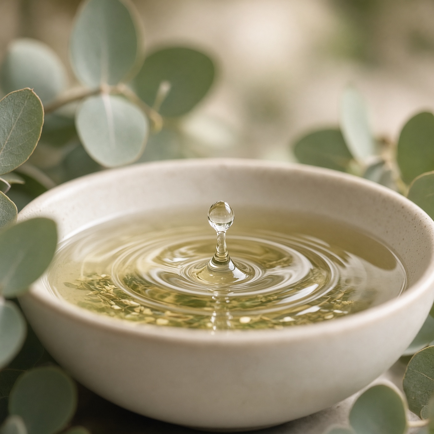 Ripple in a ceramic tea bowl